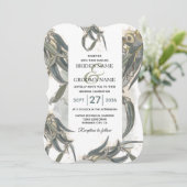 Invitation Aquarelle Eucalyptus Feuille Mariage vert (Debout devant)