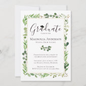 Invitation Aquarelle Eucalyptus Graduation Party (Devant)