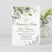 Invitation Aquarelle Eucalyptus Infirmière Diplôme de l'école (Debout devant)