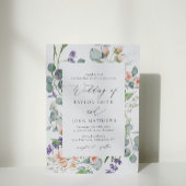 Invitation Aquarelle Eucalyptus Lavender Mariage