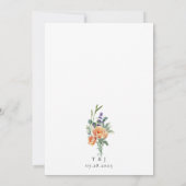 Invitation Aquarelle Eucalyptus Lavender Mariage (Dos)