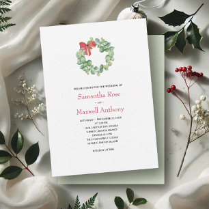 Invitation Aquarelle Eucalyptus Mariage de couronne