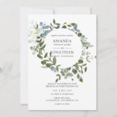 Invitation Aquarelle Eucalyptus Mariage de verdure (Devant)