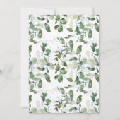Invitation Aquarelle Eucalyptus Mariage de verdure (Dos)
