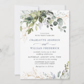 Invitation Aquarelle Eucalyptus Mariage de verdure (Devant)