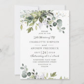 Invitation Aquarelle Eucalyptus Mariage de verdure (Devant)