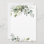 Invitation Aquarelle Eucalyptus Mariage de verdure (Dos)