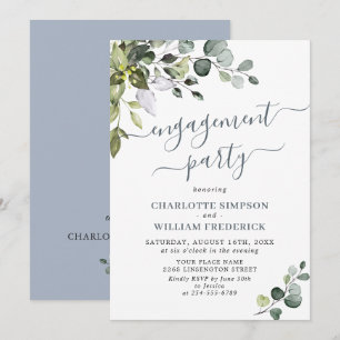 Invitation Aquarelle Eucalyptus PARTI ENGAGEMENT ÉCOLOGIQUE