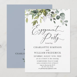 Invitation Aquarelle Eucalyptus PARTI ENGAGEMENT ÉCOLOGIQUE