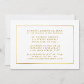 Invitation Aquarelle Eucalyptus Première Communion Gold Photo (Dos)