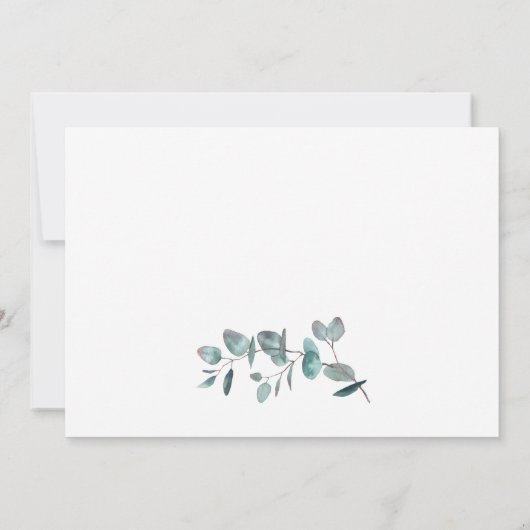 Invitation Aquarelle Eucalyptus Serez-Vous Ma Femme D'Accueil (Dos)