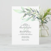 Invitation Aquarelle Eucalyptus Verdure (Debout devant)