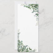 Invitation Aquarelle Eucalyptus Verdure 50e anniversaire (Dos)