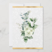 Invitation Aquarelle Eucalyptus Verdure Anniversaire (Dos)