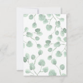 Invitation aquarelle eucalyptus verdure baptême (Dos)