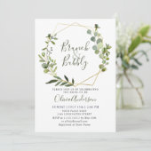 Invitation Aquarelle Eucalyptus Verdure BRUNCH BUBBLY (Debout devant)