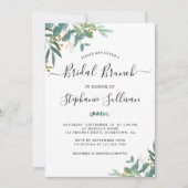 Invitation Aquarelle Eucalyptus Verdure Brunch nuptial (Devant)
