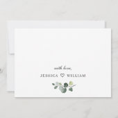 Invitation Aquarelle Eucalyptus Verdure Brunch nuptial (Dos)