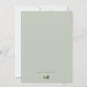 Invitation Aquarelle Eucalyptus Verdure Cascade Mariage (Dos)