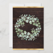 Invitation Aquarelle Eucalyptus Verdure Wreath Sweet 16 (Dos)