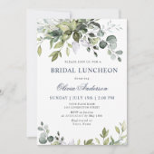 Invitation Aquarelle Eucalyptus Vert BRIDAL LUNCHEON (Devant)