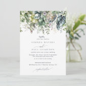 Invitation Aquarelle Eucalyptus Vert | Mariage botanique (Debout devant)