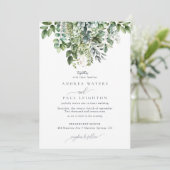 Invitation Aquarelle Eucalyptus Vert | Mariage botanique (Debout devant)