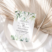 Invitation Aquarelle Eucalyptus Vert Mariage traditionnel