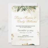 Invitation Aquarelle Eucalyptus Vert Or Neustra Boda (Devant)