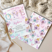 Invitation Aquarelle Fairy First Whimsical Anniversaire