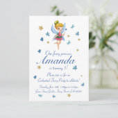 Invitation Aquarelle Fairy Tale Princess Butterfly Anniversai (Debout devant)