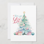 Invitation Aquarelle Faisons un sapin de Noël (Devant)