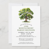 Invitation Aquarelle Family Reunion Family Tree (Devant)