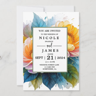 Invitation Aquarelle fantaisie