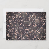 Invitation Aquarelle Faux rose en or confetti 21e anniversair (Dos)