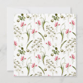 Invitation Aquarelle féminine Floral 30e fête d'anniversaire (Dos)