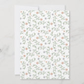 Invitation Aquarelle féminine Floral 80e fête d'anniversaire (Dos)