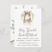 Invitation Aquarelle Femme Enceinte Bébé Saupoudrer Invitatio (Devant / Derrière)