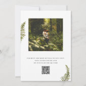 Invitation Aquarelle Ferme des bois | Photo mariage et code Q (Dos)