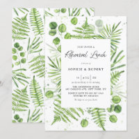 Aquarelle Ferns & Eucalyptus Déjeuner de répétitio
