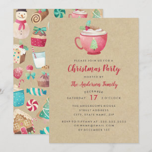 Invitation Aquarelle Festive Moderne Mug Noël