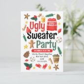 Invitation Aquarelle Festive Ugly Sweater Party (Debout devant)
