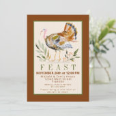 Invitation Aquarelle Fête d'Action de grâce Fête Turquie Foli (Debout devant)