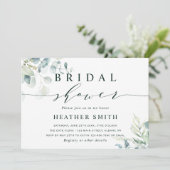 Invitation Aquarelle Fête de l'mariée de verdure botanique (Debout devant)