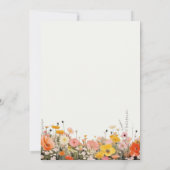 Invitation Aquarelle Fête des mariées à thème Printemps de Pâ (Dos)