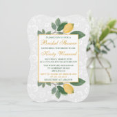 Invitation Aquarelle Fête des mariées citrons siciliens (Debout devant)