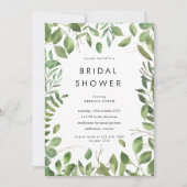 Invitation Aquarelle Fête des mariées de cadre de bordure feu (Devant)