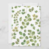 Invitation Aquarelle Fête des mariées de cadre de bordure feu (Dos)