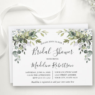 Invitation Aquarelle Fête des mariées de calligraphie