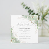 Invitation Aquarelle Fête des mariées de calligraphie (Debout devant)